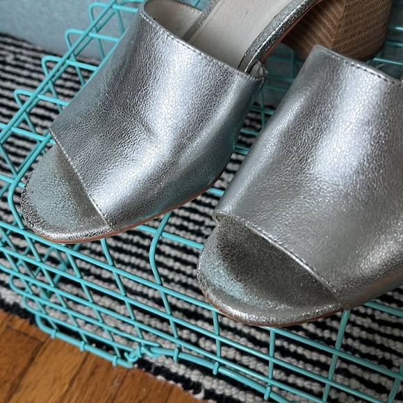 Jeffrey Campbell Silver Block Heel Sandals - Picture 7 of 7
